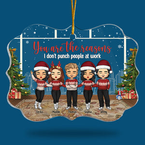 Vous êtes les raisons - Ornement personnalisé pour collègue - En acrylique en forme de Benelux - Cadeau de Noël pour collègues, amis de travail, collègues