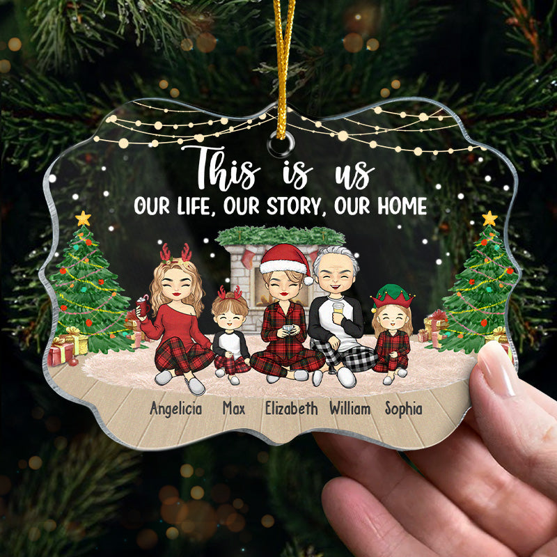 Tous les cœurs rentrent à la maison pour Noël - Décoration familiale personnalisée - Forme Benelux en acrylique - Cadeau de Noël pour les membres de la famille