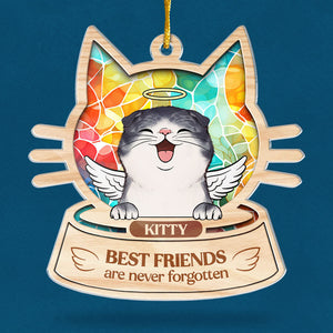 Ornement personnalisé en acrylique pour chat « Never Forgotten » – Cadeau de Noël pour les propriétaires et les amoureux des animaux